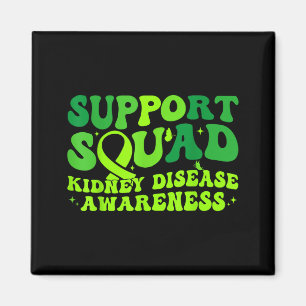 Support squad green ribbon butterfly pkd kidney magnet