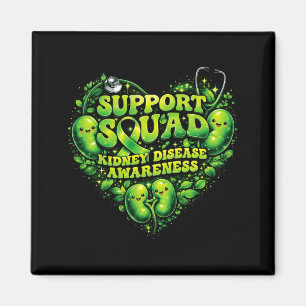 Support squad green ribbon butterfly pkd kidney magnet