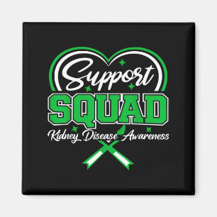 Support squad green ribbon butterfly pkd kidney magnet