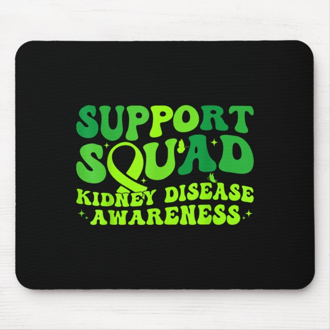 Support squad green ribbon butterfly pkd kidney mouse pad (Front)