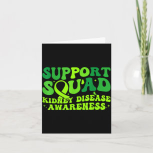 Support squad green ribbon butterfly pkd kidneySup Card
