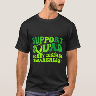 Support squad green ribbon butterfly pkd kidneySup T-Shirt