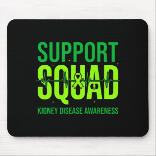 Support Squad Green Ribbon Kidney Disease Mouse Pad