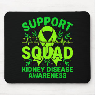 Support Squad Green Ribbon Kidney Disease Mouse Pad