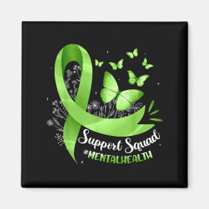Support Squad Green Ribbon Mental Health Awareness Magnet