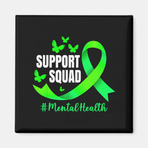 Support Squad Green Ribbon Mental Health Awareness Magnet