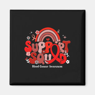 Support Squad Groovy Blood Cancer Awareness Gifts  Magnet
