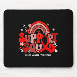 Support Squad Groovy Blood Cancer Awareness Gifts Mouse Pad