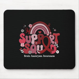 Support Squad Groovy Brain Aneurysm Awareness Gift Mouse Pad