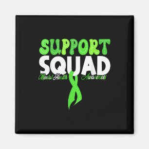 Support Squad Groovy Green Mental Health Awareness Magnet
