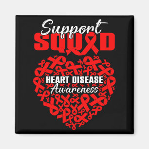 Support Squad Heart Disease Awareness Heart &amp;  Magnet