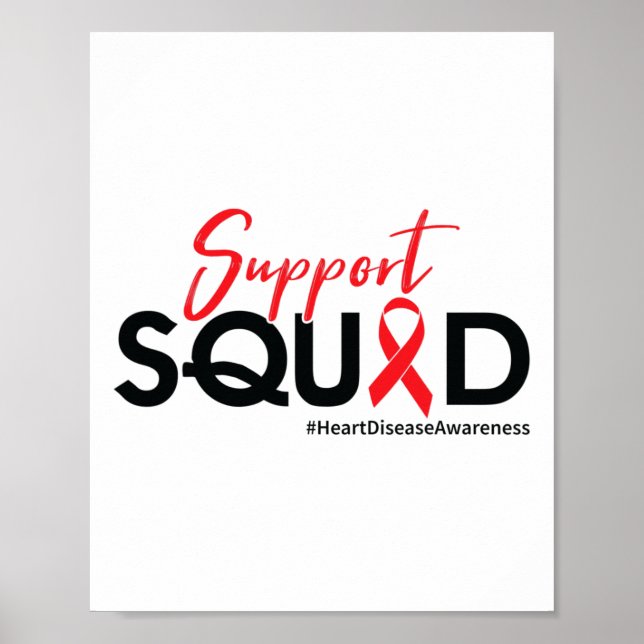 Support Squad - Heart Disease Awareness  Poster (Front)