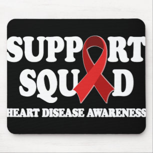 Support Squad Heart Disease Awareness Ribbon Men W Mouse Pad
