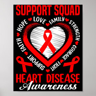 Support Squad Heart Disease Awareness Supporter Re Poster
