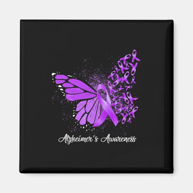 Support Squad Heimer Butterfly Purple Ribbon  Magnet (Front)
