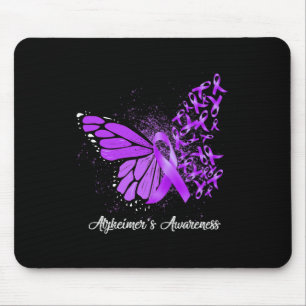 Support Squad Heimer Butterfly Purple Ribbon Mouse Pad