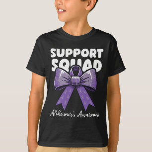 Support Squad Heimerheimer Awareness Ribbon Bow T-Shirt