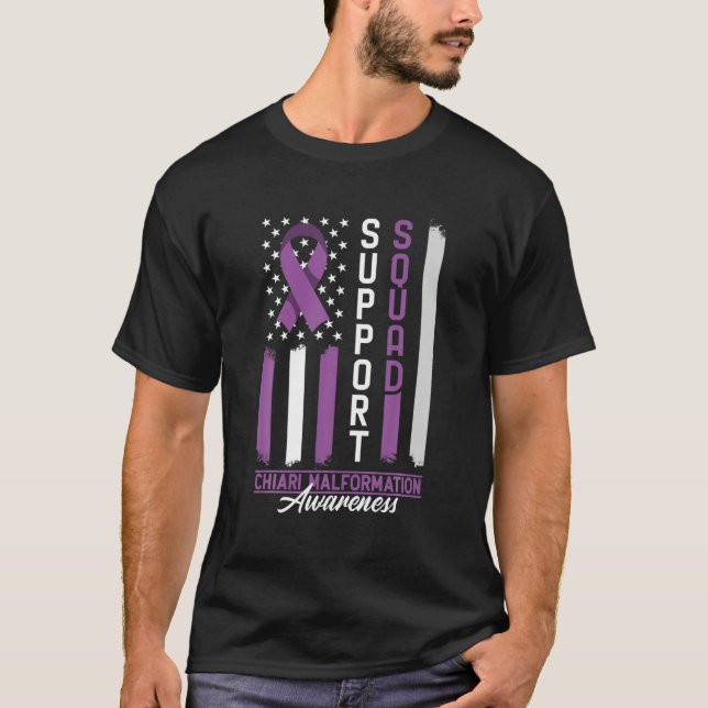 Support Squad I CM Cerebellum Chiari Malformation T-Shirt (Front)