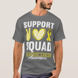 Support Squad I Gold Awareness Ribbon I Childhood  T-Shirt
