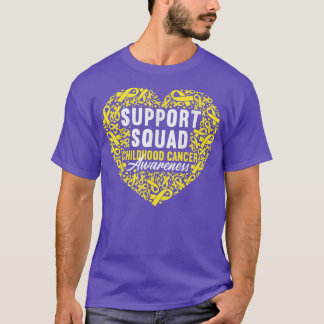 Support Squad I Gold Awareness Ribbon I Childhood  T-Shirt
