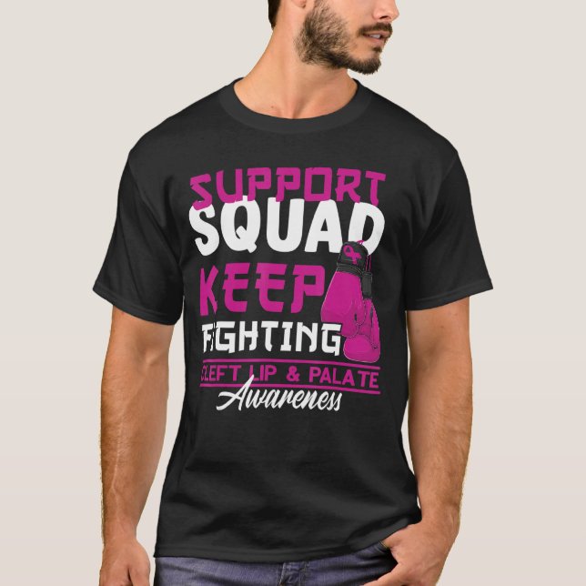 Support Squad I Orofacial Birth Defect Cleft Lip & T-Shirt (Front)