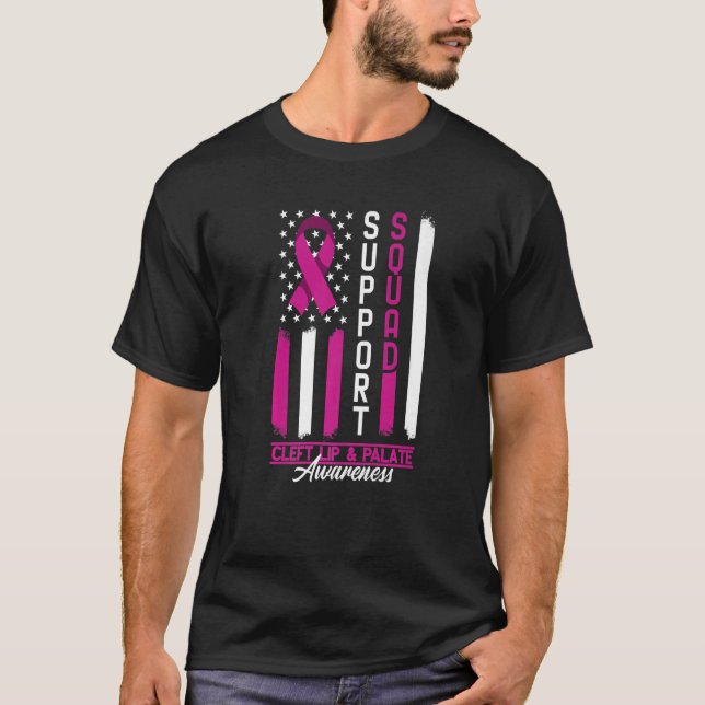 Support Squad I Orofacial Birth Defect Cleft Lip & T-Shirt (Front)