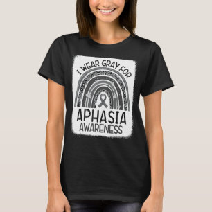 Support Squad I Wear Grey For Aphasia Awareness Wo T-Shirt