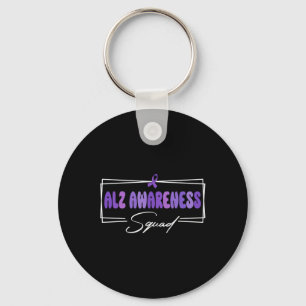 Support Squad I Wear Purple Heimerheimer's Awarene Key Ring