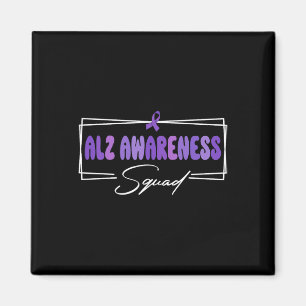 Support Squad I Wear Purple Heimerheimer's Awarene Magnet