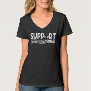 Support Squad I Zebra Ribbon I Ehlers Danlos Syndr T-Shirt