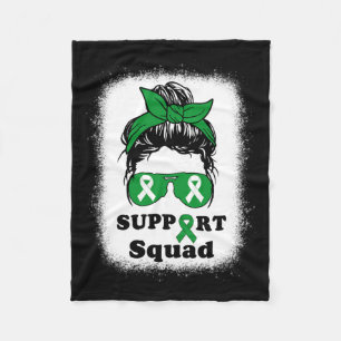 Support Squad Kidney Disease Awareness Messy Bun M Fleece Blanket