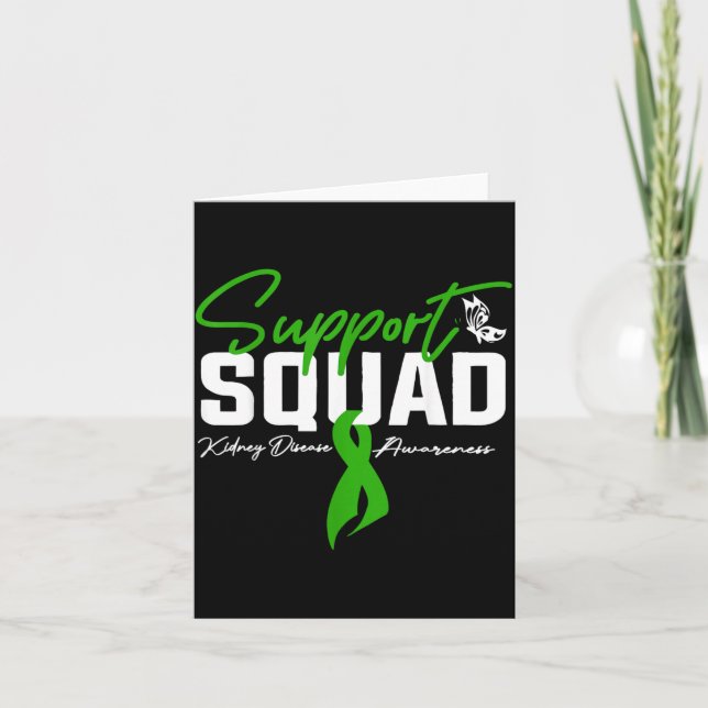 Support Squad Kidney Disease Awareness Month Green Card (Front)