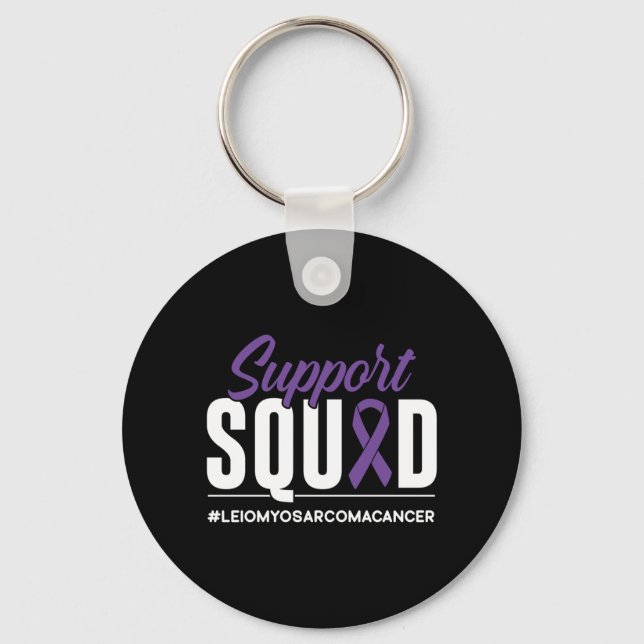 Support Squad Leiomyosarcoma Cancer Awareness Gift Key Ring (Front)