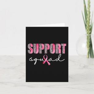 Support Squad Leopard Pink Warrior Breast Cancer A Card