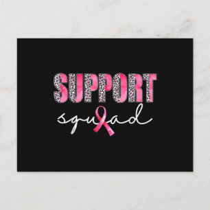 Support Squad Leopard Pink Warrior Breast Cancer A Postcard