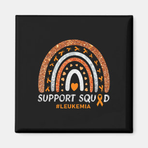 Support Squad Leukaemia Awareness Rainbow Gift War Magnet