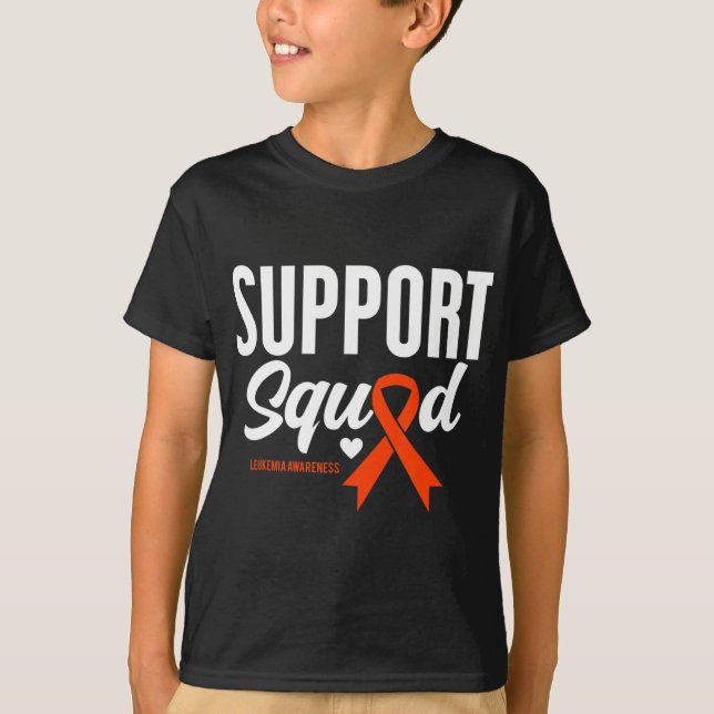 Support Squad Leukaemia Awareness  T-Shirt (Front)