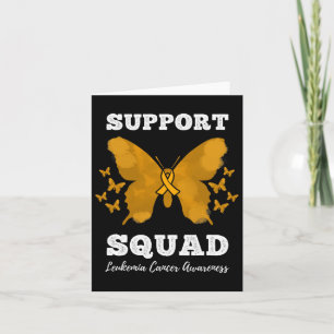 Support Squad Leukaemia Cancer Awareness Blood Can Card