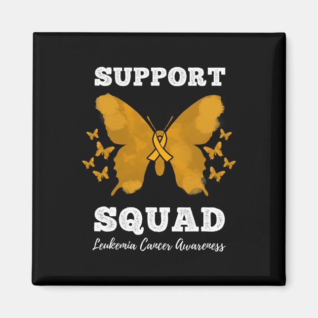 Support Squad Leukaemia Cancer Awareness Blood Can Magnet (Front)