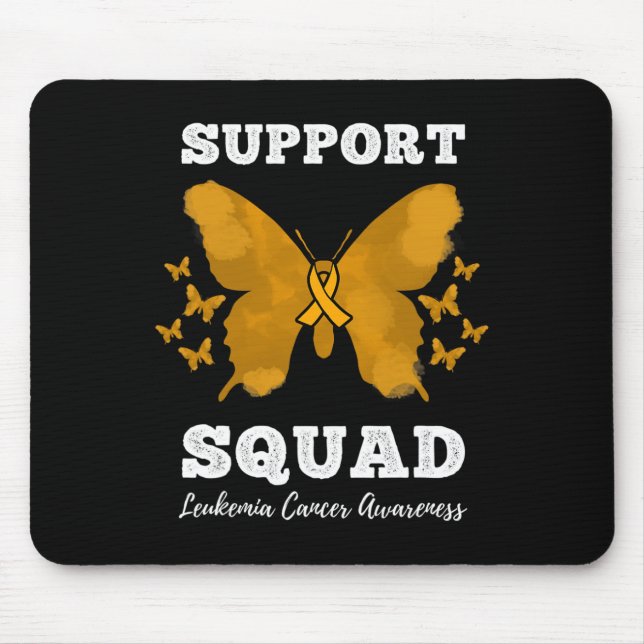 Support Squad Leukaemia Cancer Awareness Blood Can Mouse Pad (Front)