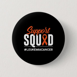 Support Squad Leukaemia Cancer Awareness Gift 6 Cm Round Badge