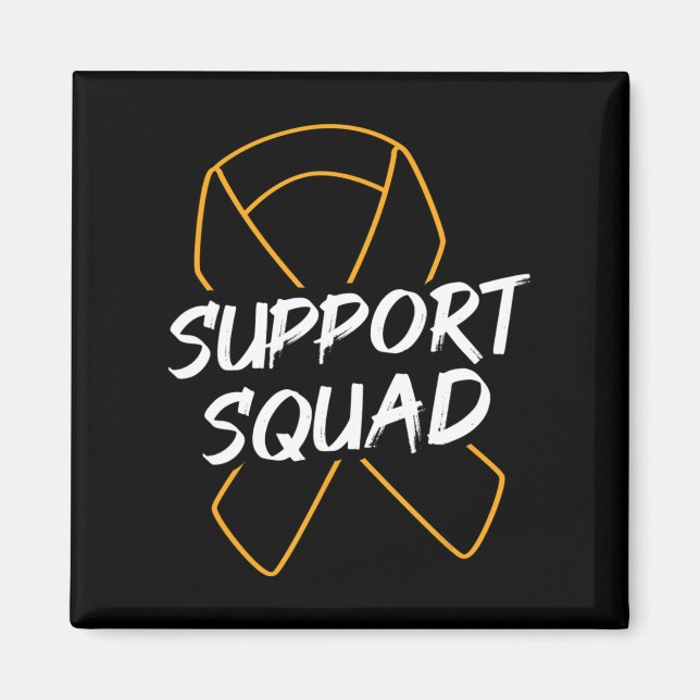 Support Squad Leukaemia Cancer Leukaemia Awareness Magnet (Front)
