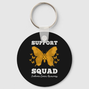 Support Squad Leukemia Cancer Awareness Blood Canc Key Ring