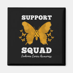 Support Squad Leukemia Cancer Awareness Blood Canc Magnet