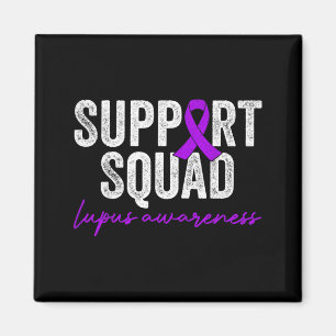 Support Squad Lupus Awareness Month Purple Vintage Magnet