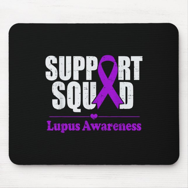 Support Squad Lupus Awareness Purple Autoimmune Di Mouse Pad (Front)