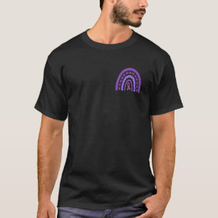 Support Squad Lupus Awareness Purple Rainbow 2 Sid T-Shirt