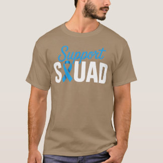 Support Squad Mens Health Awareness Blue Ribbon T-Shirt
