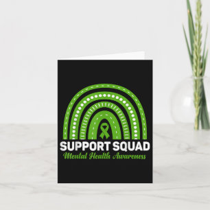 Support Squad Mental Health Awareness Green Ribbon Card