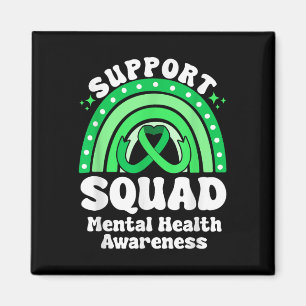 Support Squad Mental Health Awareness Green Ribbon Magnet